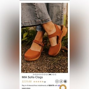 MIA Sofia Clogs, saddle brown color, size 7, brand new